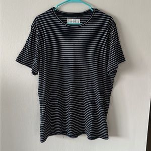 Navy Blue Striped Shirt